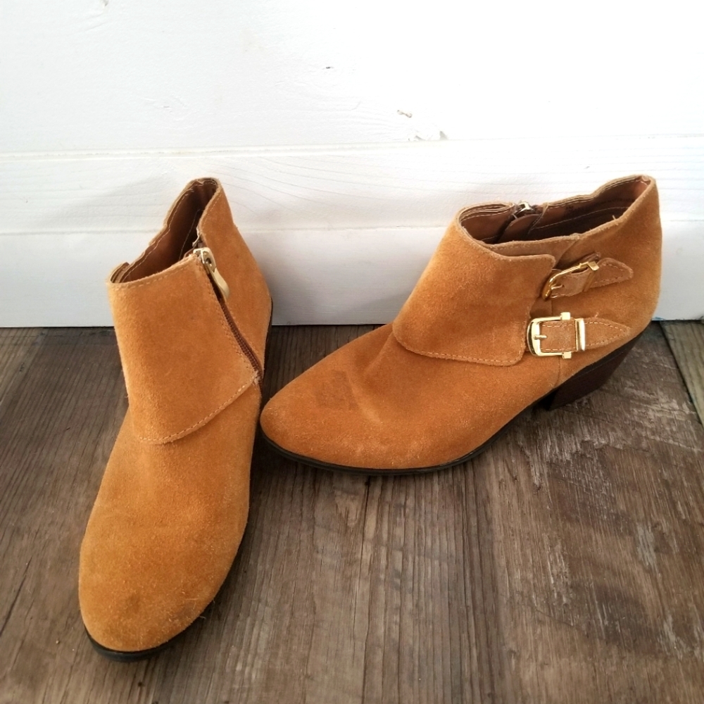 Genuine Italian Suede Ankle Booties
